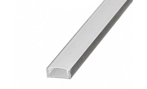 Профиль алюминиевый LED накладной анод.  матовый рассеиватель 5,8*15,2 2м ПФ-18