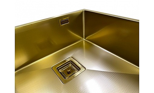 Мойка нержавеющая FABIANO Quadro 53 Celldecor Nano Gold 8216.401.1669