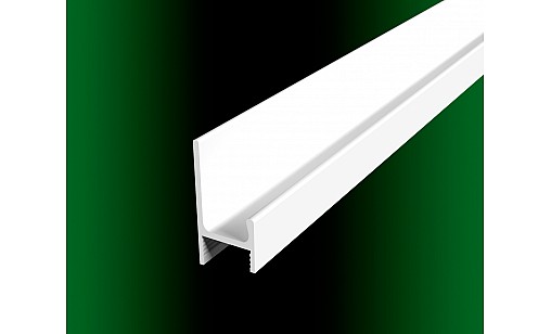 Ручка-профиль Н-2 18 мм L-3,95м накладная WHT Белый ДС СтандартЛайн