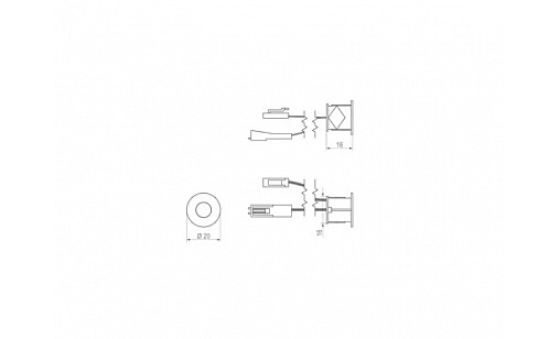 Сенсорний вимикач з функцією димер W02, 12V, max.36W, fi 18, білий, TR20.0016.05.013 Rejs