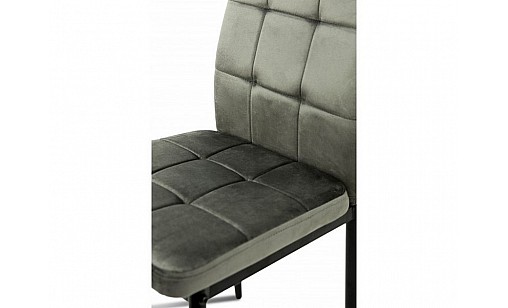 Стул АЙС черный/велюр пепельный