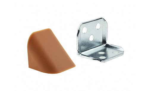 Уголок металлический двойной с накладкой вишня  ДС