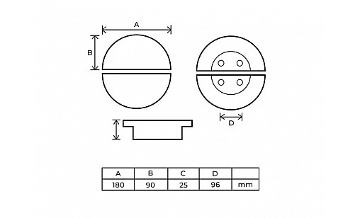Ручка дерев'яна Duet 2 180*90*25 мм