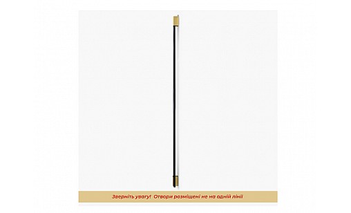 Ручка Bravo Viola (Long Viola) 960 мм чорний золото FX-184-960-04/16