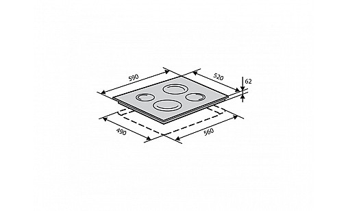 Варочная поверхность VENTOLUX VI 64 TC электро индукция