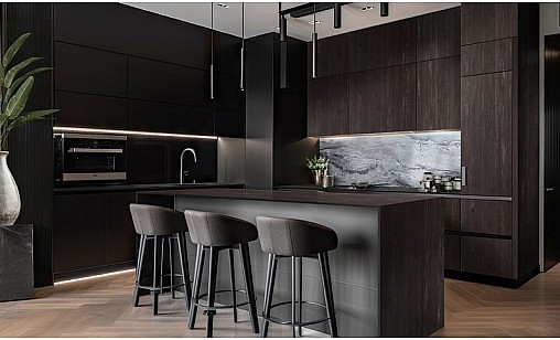 Компакт-плита LUXEFORM S523 Блэквуд / черное ядро 4200х649х12 мм