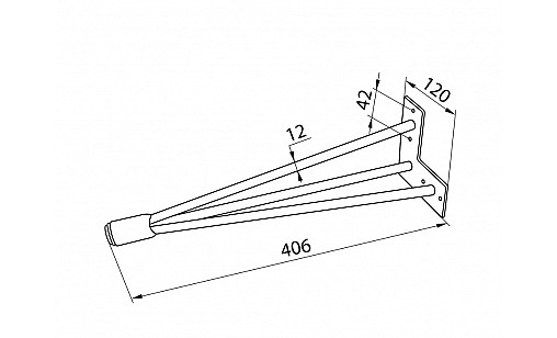 Опора H-400мм прутова конусна Сіра ДС СтандартЛайн