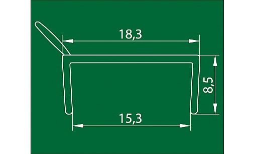 Ущiльнювач цокольний L-3000мм 16мм ДС ОптимаЛайн