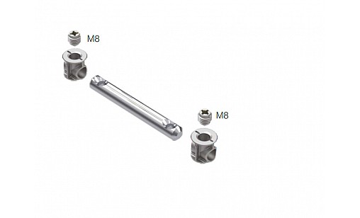 Стяжка конічна Mesanfix із двостороннім штоком штифт d=7мм, гайка М8, цинк 102-03-06-403
