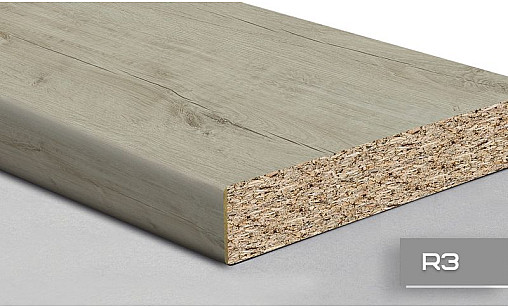 Столешница LUXEFORM L150 Дуб Бристоль 2U R3 3050х1200х38 мм