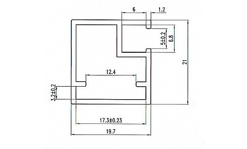 Профіль рамковий D-1 Чорний Браш