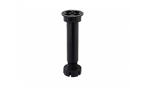 Ножка H-150мм кухонная пластиковая Чёрная ДС ЕвроЛайн