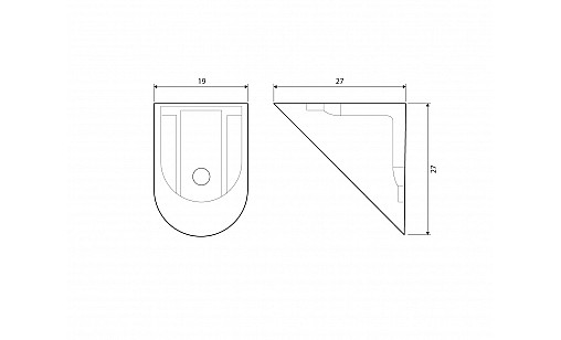 Уголок металлический одинарный с накладкой ольха ДС NEW Уголок металлический одинарный с накладкой ольха ДС NEW