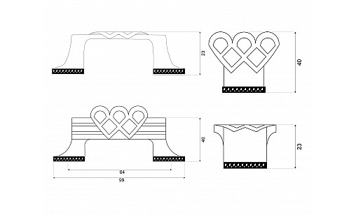 Ручка меблева D-102/96 G4 Бронза Антична ДС СтандартЛайн
