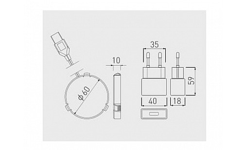 Бездротовий зарядний пристрій під стільницю AE-ZLADPOD-20 GTV