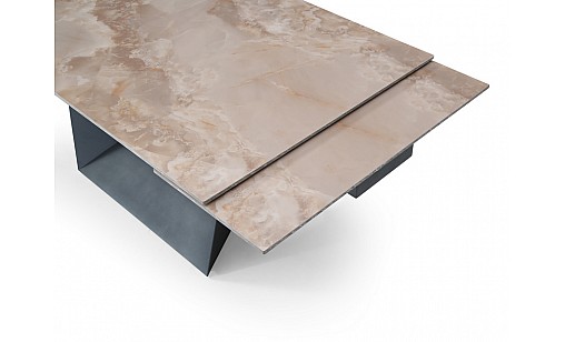 Стіл обідній Edmund 1600(2400)*900*750 Agate Glossy