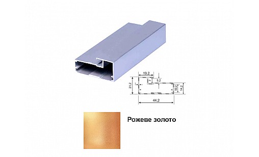 Профиль рамочный SD-102 розовое золото, 5,5м