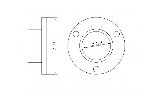 Заглушка до профілю круглого Lumino, сіра TR19.0034.14.049 Rejs