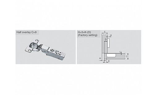 ДТС Петля полунакладная с регулируемым доводчиком декоративная накладка C81B676F S81H SNAP-ON ДТС Петля полунакладная с регулируемым доводчиком декоративная накладка C81B676F S81H SNAP-ON