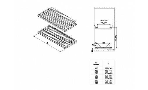 Сушка для посуду 900 біла Rejs STANDART1 WE06.1628.01.010