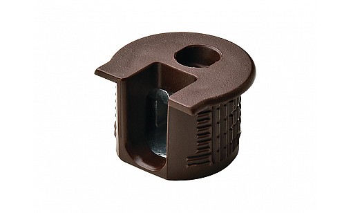 Рафикс коричневый без утолщения пласт. 19 мм глубина сверления 14,2 мм Hafele 263.10.105