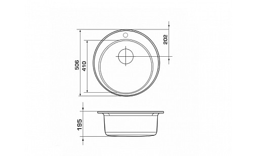 Мойка GRANADO VITORIA 506*506 avena