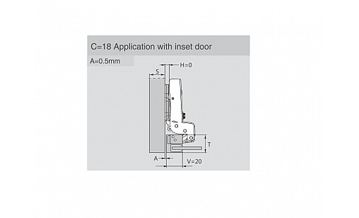 ДТС Петля внутренняя для алюминиевого профиля с доводчиком C80C678F