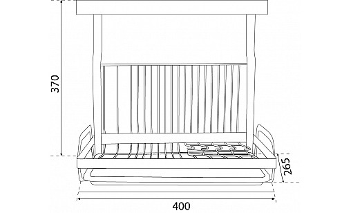 Полка кухонная для тарелок и чашек Чёрная