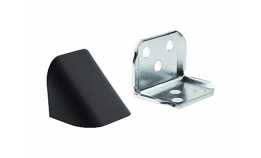 Уголок металлический двойной с накладкой черный  ДС