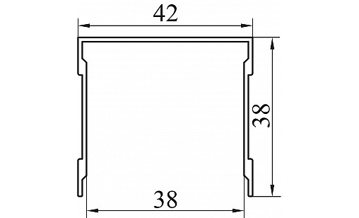 Направляющая верхняя одинарная L-5,5м Шампань ДС ОптимаЛайн Направляющая верхняя одинарная L-5,5м Шампань ДС ОптимаЛайн