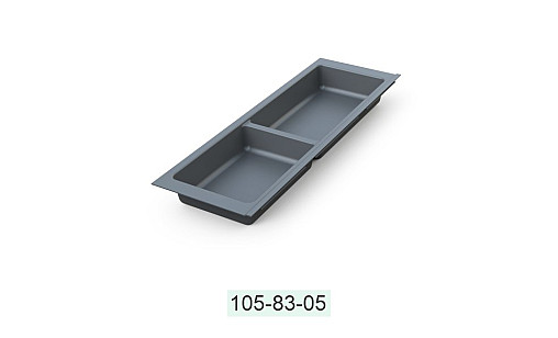 Лоток TRAYBOND 157 мм с двойным отделением, антрацит, 105-83-05-309