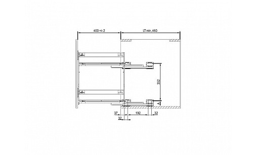 Карго бічне 200/2 ефект хром VARIANT WE29.0654.01.062 Rejs