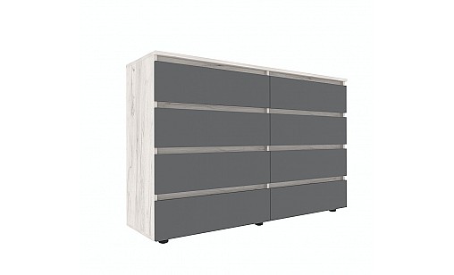Комод STEVE 1400*400*909 Дуб Крафт Білий/Графітовий