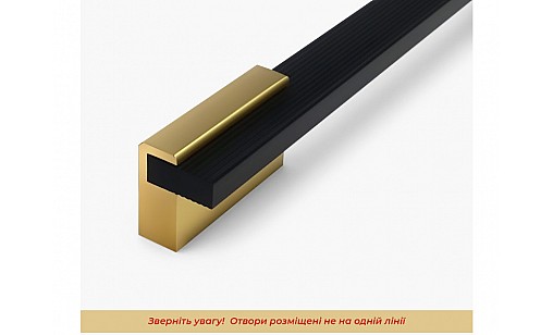 Ручка Bravo Viola (Long Viola) 560 мм чорний золото FX-184-560-04/16