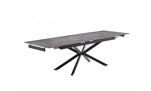 Стіл обідній МАГНУМ 1800(2600)*900*760 арманыі грей/чорний Стіл обідній МАГНУМ 1800(2600)*900*760 арманыі грей/чорний