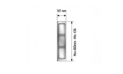 Лоток TRAYBOND 107 мм с тройным отделением, антрацит, 105-83-03-309 Лоток TRAYBOND 107 мм с тройным отделением, антрацит, 105-83-03-309