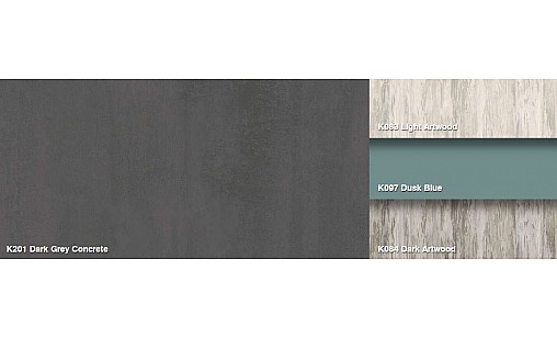 Столешница KronoSpan K201 RS Бетон Темно-Серый 1U R3,3 4100х600х38 мм влагост.