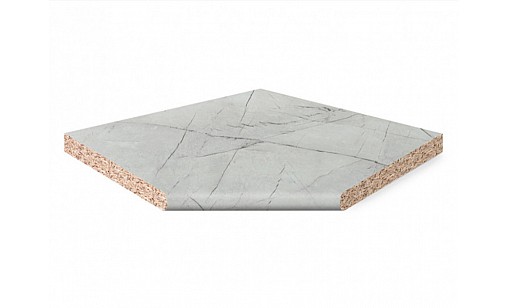 Кутовий елемент LUXEFORM S147 Мармур Мілтон 1U R3 900х900х38 мм