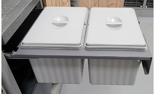 Відро висувне 450мм антрацит 2/12 pull out Hettich Quadra Q-931NMH/2-12 Siderplast