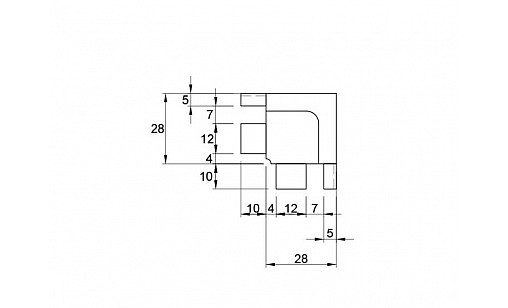 Кутик внутрішній до фронтального профілю L чорний мат 5480.02.9201 Кутик внутрішній до фронтального профілю L чорний мат 5480.02.9201