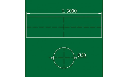 Труба D-50мм L-3000мм хром ДС Труба D-50мм L-3000мм хром ДС
