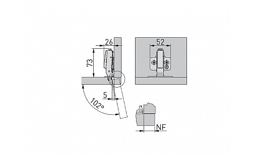 Петля накладная без пружины з 3D регулированием SILENTO PRO ZP-SLCA09-3DBEOGTV