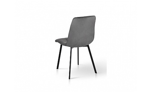 Стілець МЕНТОС чорний/велюр сірий Стілець МЕНТОС чорний/велюр сірий