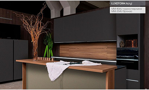 Панель МДФ LUXEFORM MM-204U AS Бронза (Матовый) Металлик (пластик в декор) 2800х1300х18,4 мм - Acryl TopX 1800 (standard)