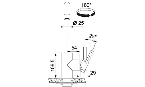 Смеситель Franke 115.0529.202 Kubus нерж.сталь