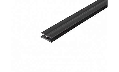 Профиль соединительный для ДВП чёрный с пазом 4мм