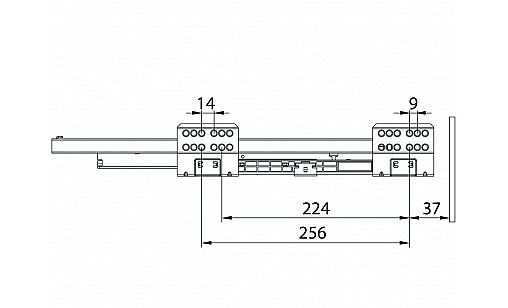 Тандембокс SLIM 16мм L-450мм  Н-118мм Графіт ДС ПреміумЛайн