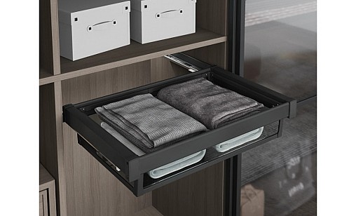 Полиця з боковим кріпленням Starax 560-590*475*170мм 600мм антрацит S-6791