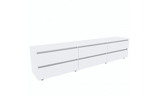 Тумба STEVE 2100*400*480 Білий Німфея Альба