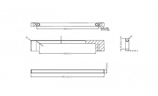 Ручка дуга D 705/160 CSH Кашемір BIG ДС